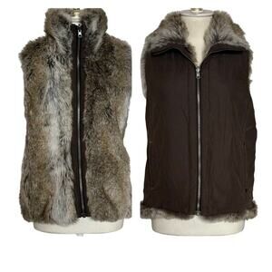Weatherproof Garment Company Womens Reversible Faux Fur Vest Size Small